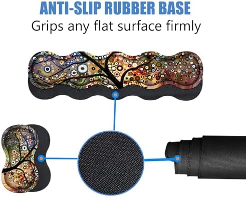 4 in 1 Ergonomic Memory Foam Mouse Pad Wrist Rest Set, Large XXL Gaming Desk Pad + Keyboard Wrist Rest + Mouse Wrist Cushion + Coaster for Home Office Study Gaming, Tree of Life - Image 4