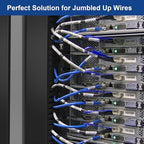 ZhiYo 3"H x 3"W Cable Raceway, 6ft Under Desk Wire Management Channel Black - Image 5