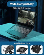 SHUWEI Gaming Laptop Cooling Pad with 360° Rotating, Fits 17.3'' Notebook - Image 4
