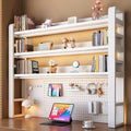 Desk Shelf - Includes a Pegboard and a Free 31-Piece Storage Accessory Set, Desk Hutch, Adjustable Hutch for Home Office Dorm (4-Tier White Frame + White Board 53.2×9.8×48.5") by Unknown
