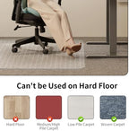 WASJOYE Office Chair Mat for Carpet, 30" x 48" Clear Heavy Duty Chair Mat - Image 3