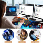 Keyboard Wrist Rest and Mouse Pad with Wrist Support Set Ergonomic Coaster,Memory Foam,Easy Typing Pain Relief,Large XL Desk Mat 31.5"x 11.8",Ice Wolf and Fire Wolf - Image 7