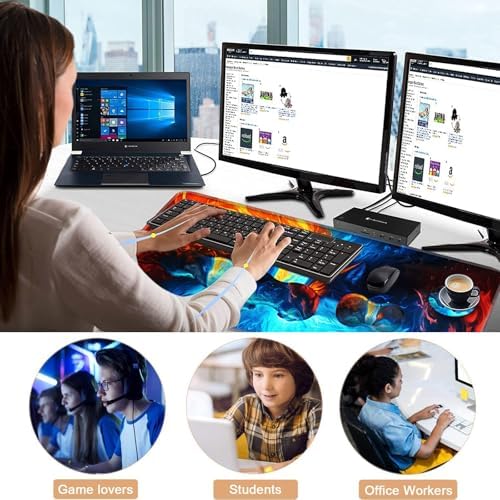 Keyboard Wrist Rest and Mouse Pad with Wrist Support Set Ergonomic Coaster,Memory Foam,Easy Typing Pain Relief,Large XL Desk Mat 31.5"x 11.8",Ice Wolf and Fire Wolf - Image 7