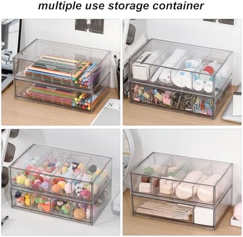Clear Pen Organizer with Drawer, 2 Pack - Image 6