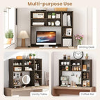 BECOMFORT Desk Hutch with 7 Cubes, Up to 27" Computer Monitor College Dorm - Image 4