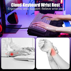 Ergonomic Wrist Rest for Computer Keyboard and Mouse, Cloud Keyboard Stand - Image 2
