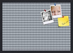 PinPix 28x20 inch Cork Bulletin Board. This Decorative Framed Pin Board Comes with Diamond Pattern in Grey and Blue Design and Satin Black. Ideal for Home, Office Decor or School (PinPix-227) by PinPixBulletinBoards