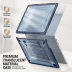 SEYMAC stock Case for MacBook Air 15 inch, Shock-Absorbing Protection with Folding Stand &Mouse Pad Case for MacBook Air 15 inch, Blue - Image 4
