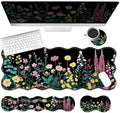 Keyboard Mouse Pad Set,Garden Flowers by YICKLMNP