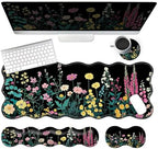 Keyboard Mouse Pad Set,Garden Flowers by YICKLMNP