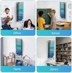 15 Tier Wall File Organizer - Hanging File Organizer with 5 Hooks, Mail Holder Wall Mounted for Papers, Folders, Magazines, Bills, Office&School Organization, Black - Image 6