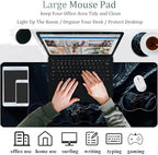 4 in 1 Mouse Pad Combo, Large Gaming Mouse Pad + Keyboard Wrist Support + Mouse Wrist Rest + Coaster, Table Pad 31.5 "x 11.8" with Memory Foam Ergonomic Wrist Pad Set, Cool Dark Dragon - Image 4