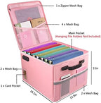 TOMKID Fireproof File Cabinet with Lock, Fireproof Document Organizer Collapsible File Box Filing Cabinet with Handle for Letter Legal Folder Certifications - Image 3