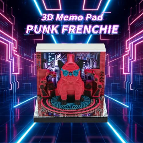 3D Memo Pad, 3D Calendar 2027, Time Piece Calendar, Tear-Off Calendars 2027, 3D Paper Carving Art Memo Pad, Art Carving Sticky Notes for Office Home Gifts Ornaments (Punk Brawl) - Image 2