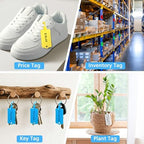 500 PCS Plastic Shipping Tags 1.46" x 2.48" Waterproof Tags Multicolored - Image 5
