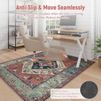 Anidaroel 8x10 Computer Chair Mat, Floor Mat for Office Chair, Under Desk Mat for Rolling Chair on Hardwood, Heavy Duty Office Chair Mat for Rolling Chairs, Anti-Slip Floor Protector Rug, Rust - Image 4