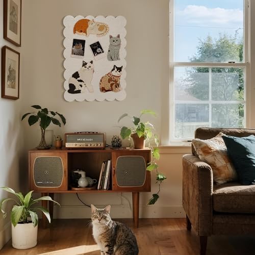 Scalloped Bulletin Board 24x18 inches, Decorative Felt Pin Board for Wall - Image 3