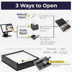 Volcora Electronic Cash Register Drawer for Point of Sale (POS) System, 5 Bill/8 Coin, 16" with Adjustable Coin Slots, 12-24V, RJ11/RJ12 Key-Lock, Media Slot, Black - Image 4