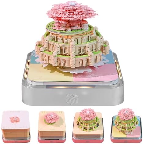 3D Calendar 2027 with LED Lights,Castle in the Sky Tear-Off Paper Sculpture Desk Calendar,3D Desk Calendar Memo Pad 2027,3D Memo Pad Creative Tear Away Weekly planner Carving Art Calendar Notepad,Gift,paper sculpture calendar (Castle in the Sky) by WelcomeHOTOYMDS%EF%BC%81