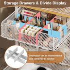 5-Tier Craft Organizer Cart with Wheels,Craft Organizers and Storage with Drawers,Lockable Wheels Rolling Utility Cart with DIY Divider,Office Supply Organizer,Ideal for Studio,Office Patent Pending - Image 6