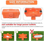 Hrensaw Small Weatherproof Electrical Connection Box(6 x 3.5 x 2.2inch),Outdoor Electrical Box,Waterproof Extension Cord Covers for Plug, Extension Cables, Holiday Lights,Orange (Pack of 2) - Image 2