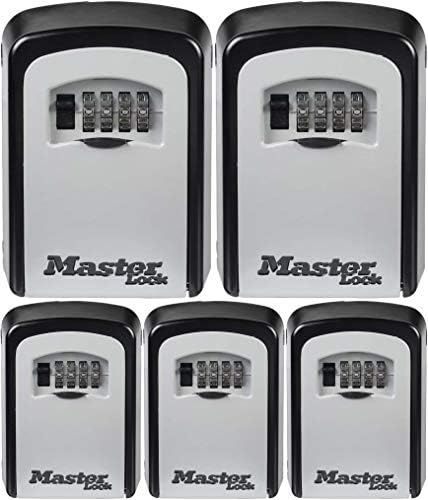 Master Lock Set Your Own Combination Wall Mount Lock Box, 5 Key Capacity, Black 5401EC (Pack of 5) by Unknown