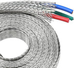 Tinned Copper Braid Wire Shielding Ground Strap Metal Cable Sleeve Expandable Flexible Flat Mesh (5/16 in Wide(0.20 in Dia)-155ft) by BuyUneed