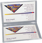 StoreSMART - Metallic Silver Folding Business Card Holders - 10 Pack - Polypropylene Plastic (RPP2915MS-10) by StoreSMART