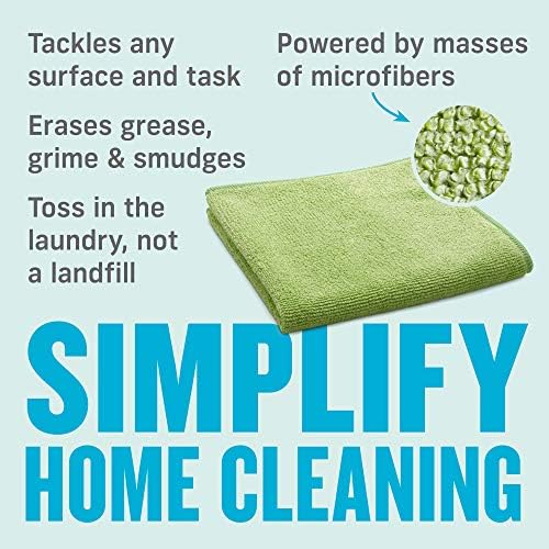 E-Cloth Microfiber Cloth, World's Leading Premium Microfiber Cleaning Cloth, Twice as Durable as Competition, 1 Year Guarantee, Ideal for Kitchen, Countertops, Sinks, and Bathrooms, Green, 8 Pack - Image 3