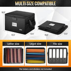 DEEGO Fireproof Document Box, Water-Resistant File Organizer Box with Lock - Image 3
