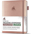 Clever Fox Income & Expense Tracker, Business Ledger 5.8x8.3 Rose Gold by CleverFox