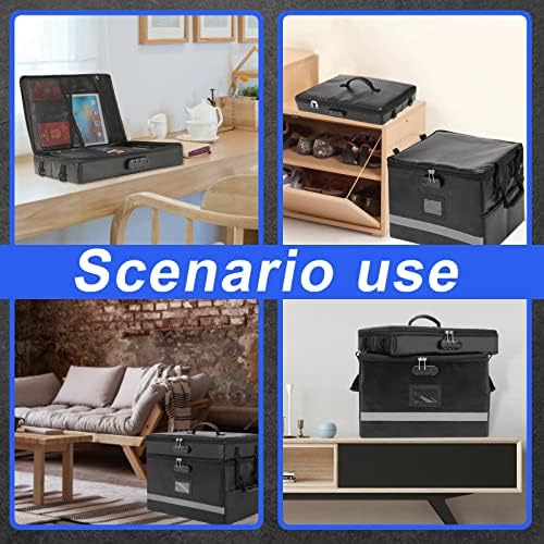 EXLIFBAG Fireproof File Organizer with Lock, 2 Layer - Image 6