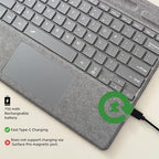 mobee Keyboard for Microsoft Surface Pro Copilot+ (11th Edition) / Pro 11/10 / 9/8 / X, 13 inch, Detachable Type Cover with Touchpad, Pen Holder (Ash) - Image 4