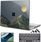 Mektron Case for 13.5" Microsoft Surface Laptop 5/4/3 with Metal Palm Rest Model 1951/1868, 2019/2021/2022 Release Plastic Hard Shell Cover with Screen Protector, Abstract Mountain C112 by Mektron