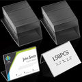 Teling 150 Pcs 3.5x2.5 Mini Acrylic Sign Holder Slant Back Display Stands by Teling