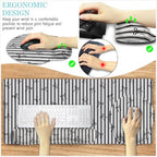 LIMKRIAN Black Striped Ergonomic Large Desk Mat Set with Wrist Rest - Image 4