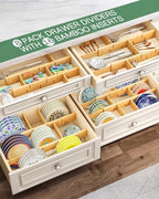kiplant Kitchen Drawer Dividers - Adjustable Drawer Organizer for Clothes, Kitchen, Closet & Office - 8 Pack with Inserts, 18-22.6 Inches, Non-Slip Silicone Ends - Image 5
