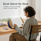 ERGONOV Lap Beanbag Book Stand for Hands Free Reading Comfortable Reading Pillow Stand Minimize Neck Strain Perfect Idea for Book Lovers in Dorm Room or Anywhere Else with Bookseat(Gray) - Image 3