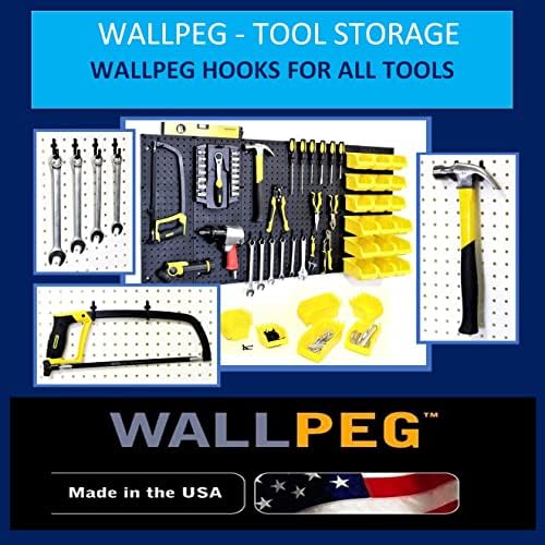 WallPeg Pegboard Wall Organizer (PK-160) - Garden Tools Storage - Hand Tool Organizer - Pegboard Bins for Parts Storage and Organization - Locking Pegboard Hooks - Image 3