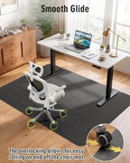 Modkin Extra Large Office Chair Mat for Hardwood Floor, 50" x 63", Black - Image 5
