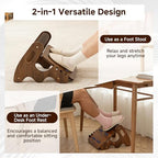 Wood Foot Rest for Under Desk at Work,Adjustable Rocking Foot Stool with 3 Height Positions,Soft Crossbar & Anti-Slip Surface, Ergonomic Wooden Footrest for Improved Posture, Home & Office - Image 3
