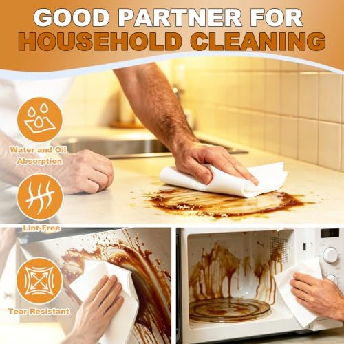 4" x 4" Durable & Absorbent Microfiber Wipes (400 Pcs, 200GSM) - Image 6