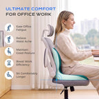Coverado Car Seat Cushion and Lumbar Support Pillow One Piece, Memory Foam Ergonomic Back Support Driving Seat Cushion for Back Pain, Non-Slip Washable Cushion for Car, Driver, Office - Image 4