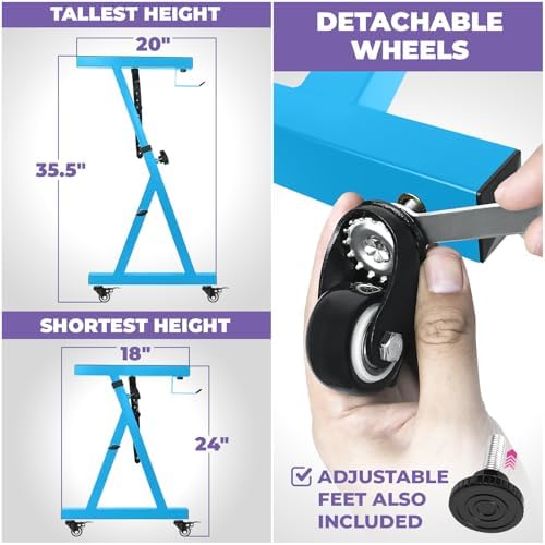 Liquid Stands Keyboard Stand w/ Wheels - Z Style Adjustable & Portable Professional Heavy Duty Digital Piano Stand - Fits 54-88 Key Electric Pianos - Sturdy Rolling Musical Keyboard Support - Image 3