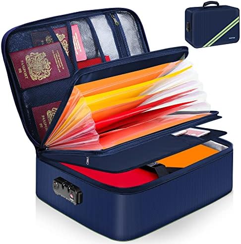 Noiposi 5200℉ Fireproof Document Box with Lock 16.1"x11.4"x4.3" by Noiposi