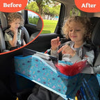 PILLANI Kids Travel Tray for Car - Road Trip Activities for Kids - Car Seat Tray for Kids Travel w/ Activity Sheets, Pens & Dry Erase Board - Toddler Road Trip Essentials & Car Accessories for Kids - Image 3