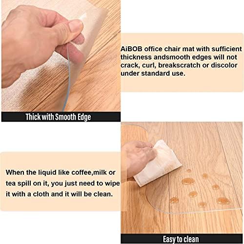 AiBOB Office Chair Mat for Hardwood Floor, 36" x 48" Clear Floor Protector - Image 4