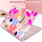 DONGKE Compatible with MacBook Neo 13 Inch Case 2026 A3404 A18 Pro chip & Touch ID, Plastic Hard Shell with Keyboard Cover, Screen Protector & Dust Plugs, Floral Artistic - Image 6