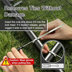 Stainless Steel Cable Tie Gun Kit – 500 Pcs (6, 8, 12, 16 in) Metal Zip Tie - Image 5
