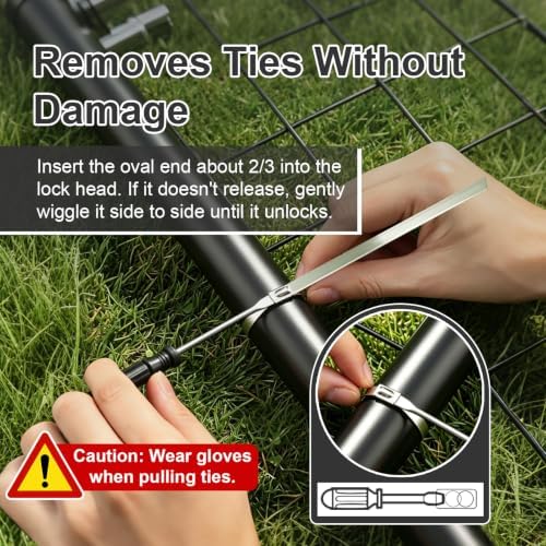 Stainless Steel Cable Tie Gun Kit – 500 Pcs (6, 8, 12, 16 in) Metal Zip Tie - Image 5